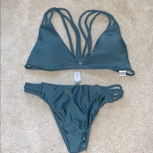 Teal/Green NWOT Zaful Strappy Bikini